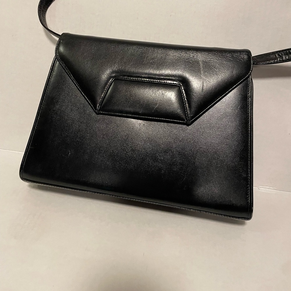 Nordstrom glazed calf leather vintage black purse